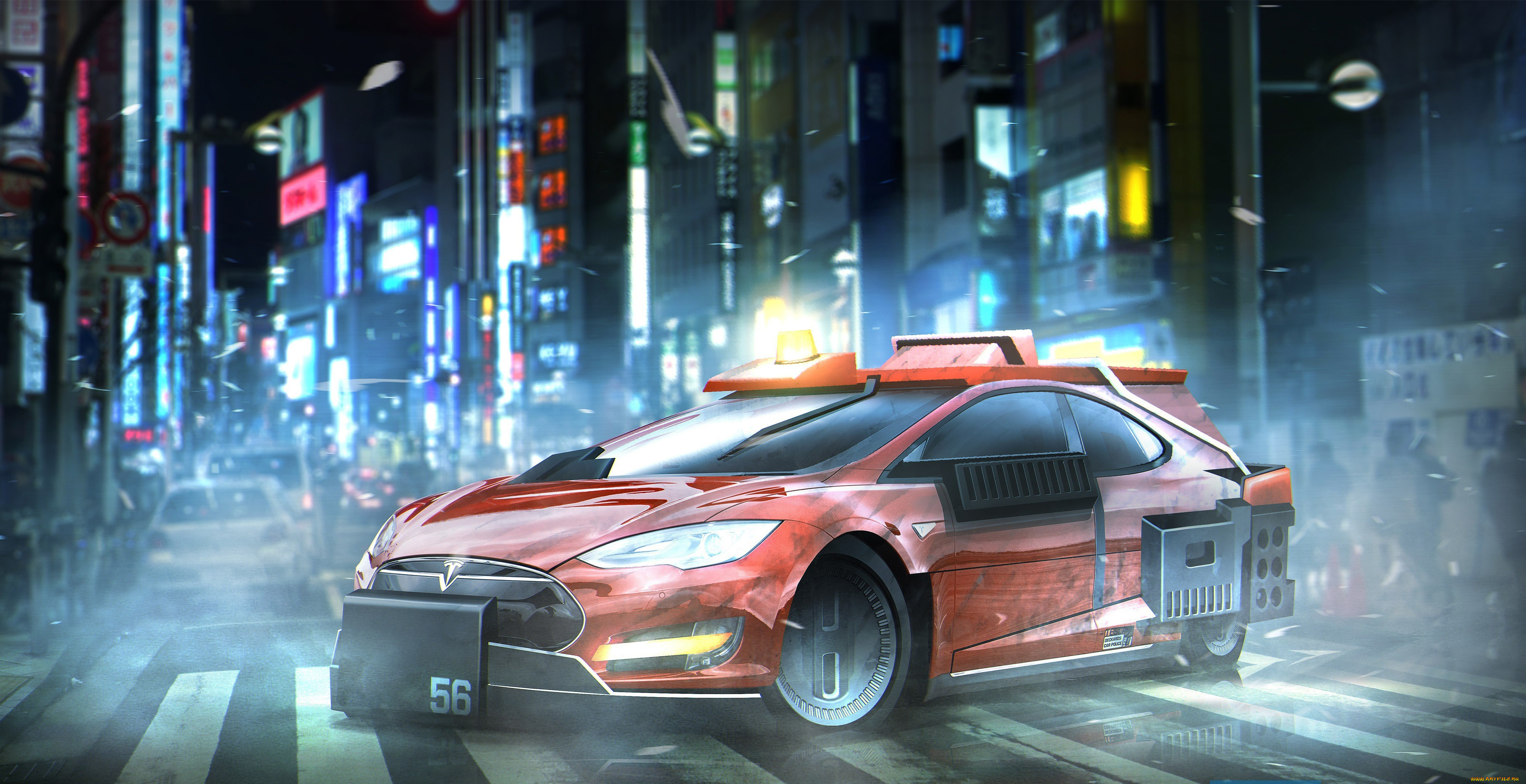 ,  , blade, runner, movie, tesla, model, s, deckards, sedan, 2049, deckard, car, film, cinema